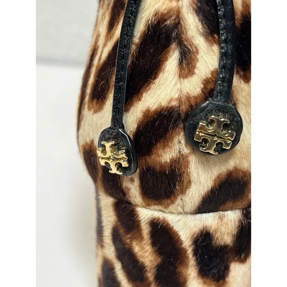 Tory Burch Leopard Print Ankle Booties in Brown and Black